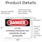 Signmission H2S Gas Authorized Personnel Only Danger Sign, Vinyl Decal, 10in W x 7in L, 2PK OS-2PACK-DS-D-710-L-1277 - alternate 4